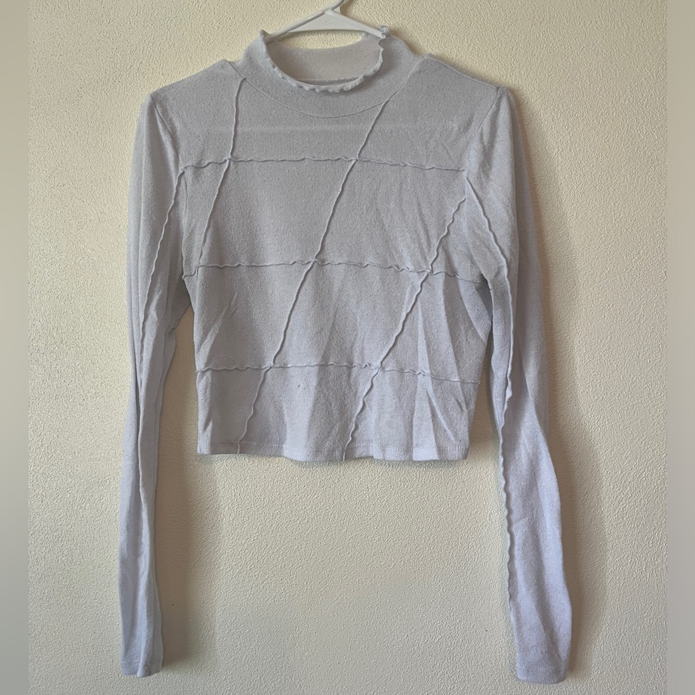 Cropped long-sleeve tee